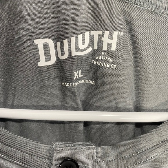 Duluth Trading Co. XL Gray Long Sleeve Henley Shirt Mens Tencel Modal Blend - Picture 3 of 5